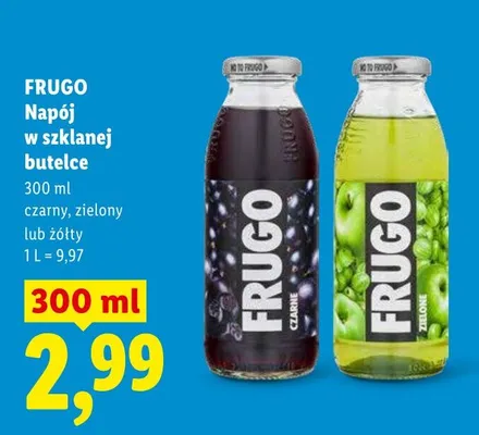 Napój w szklanej butelce Frugo czarny promocja w Lidl