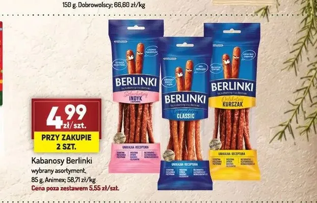Kabanosy Berlinki Kurczak promocja w Avita