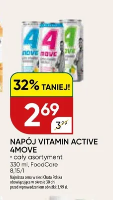 Napój witaminowy 4Move Vitamin Active B12 promocja w Chata Polska