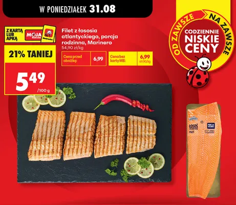 Filet z łososia atlantyckiego porcja rodzinna Marinero promocja w Biedronka