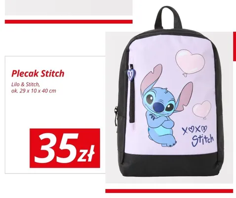 Plecak Stitch Lilo & Stitch promocja w KiK