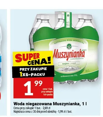 Woda niegazowana Muszynianka promocja w Twój Market