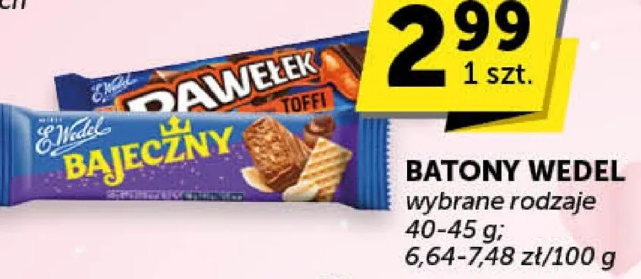 Baton WEDEL wybrane rodzaje promocja w Groszek