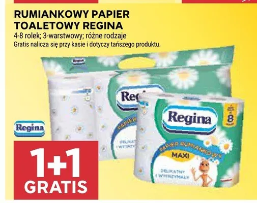 Papier toaletowy rumiankowy Regina 3-warstwowy promocja w Stokrotka