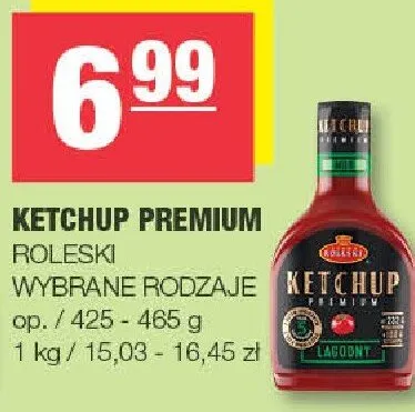 Ketchup premium roleski wybrane rodzaje promocja w SPAR