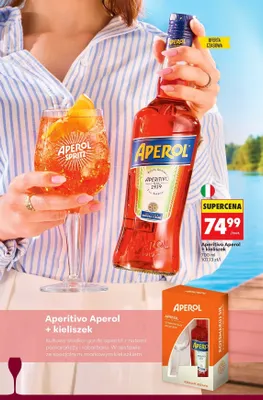 Zestaw Aperitivo Aperol + kieliszek promocja w Biedronka