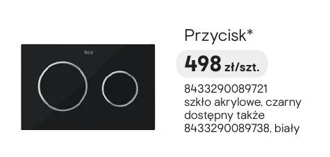 Przycisk spłukujący Roca czarny biały promocja w Castorama