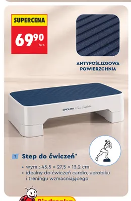 Step do ćwiczeń Spokey 45,5x27,5x13,2 cm promocja w Biedronka