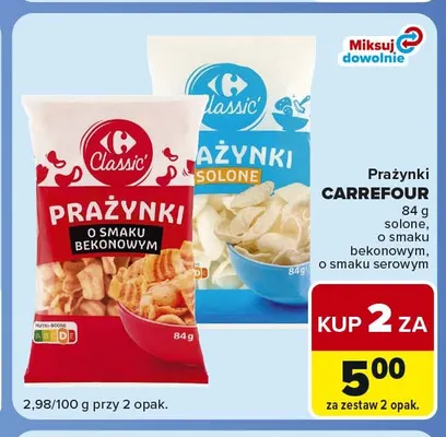 Prażynki solone Carrefour promocja w Carrefour Market