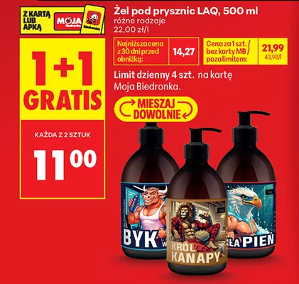 Żel pod prysznic Laq promocja w Biedronka
