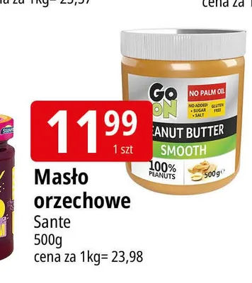 Masło orzechowe Sante promocja w Leclerc
