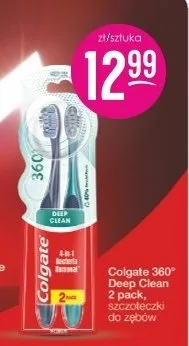 Szczoteczka elektryczna 360° Deep Clean 2 sztuki Colgate promocja w Drogerie Jasmin