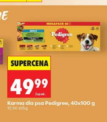 Karma dla psa Pedigree 40-pak promocja w Biedronka
