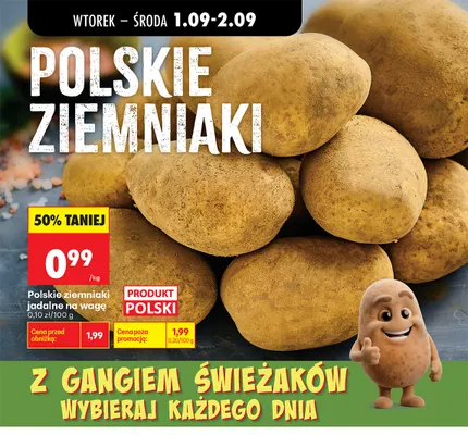 Ziemniaki polskie jadalne promocja w Biedronka