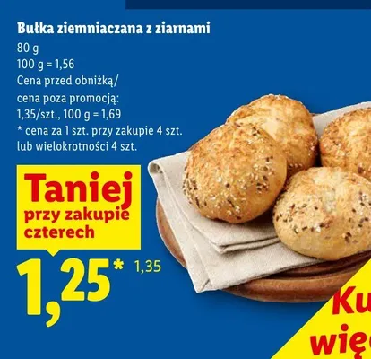 Bułka ziemniaczana z ziarnami Piekarnia Lidla promocja w Lidl