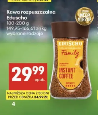 Kawa rozpuszczalna Eduscho Family promocja w Delikatesy Centrum
