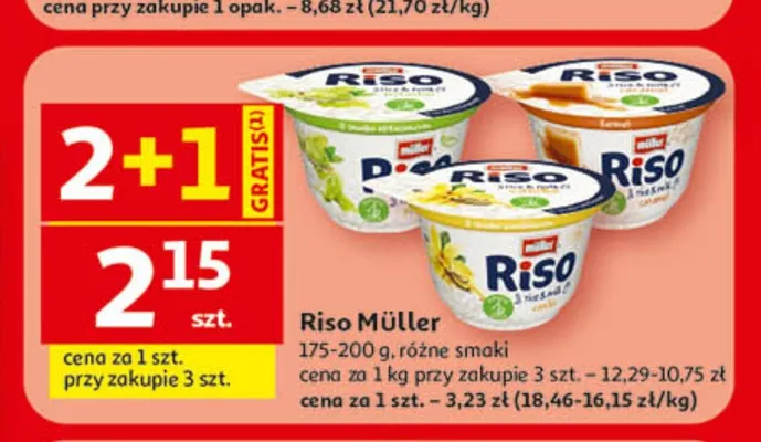 Deser ryżowy Müller Riso karmelowy promocja w Auchan