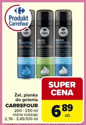 Żel sensitive do golenia promocja w Carrefour Market