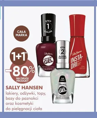 Lakiery odżywki topy bazy do paznokci oraz kosmetyki do pielęgnacji ciała Sally Hansen promocja w Super-Pharm