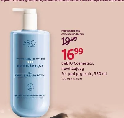 Nawilżający żel pod prysznic beBIO Cosmetics promocja w Rossmann