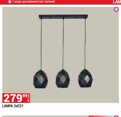 Lampa 3xE27 promocja w Merkury Market