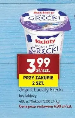 Jogurt Łaciaty Grecki Mlekpol promocja w Avita