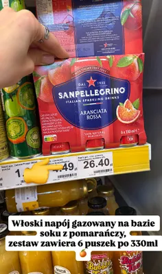 Napój izotoniczny czerwona pomarańcza Oshee promocja w Dino