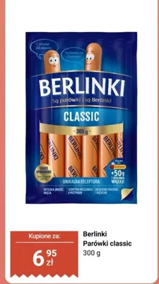 Parówki classic 300 g promocja w Biedronka