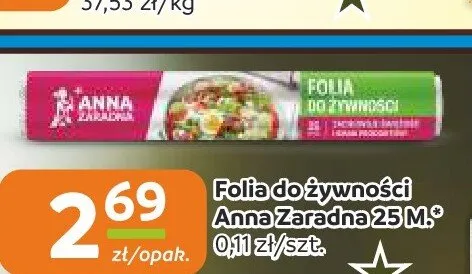 Folia do żywności Anna Zaradna 25m. promocja w Społem Częstochowa