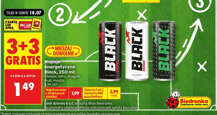 Napój energetyczny Black dragon fruit promocja w Biedronka