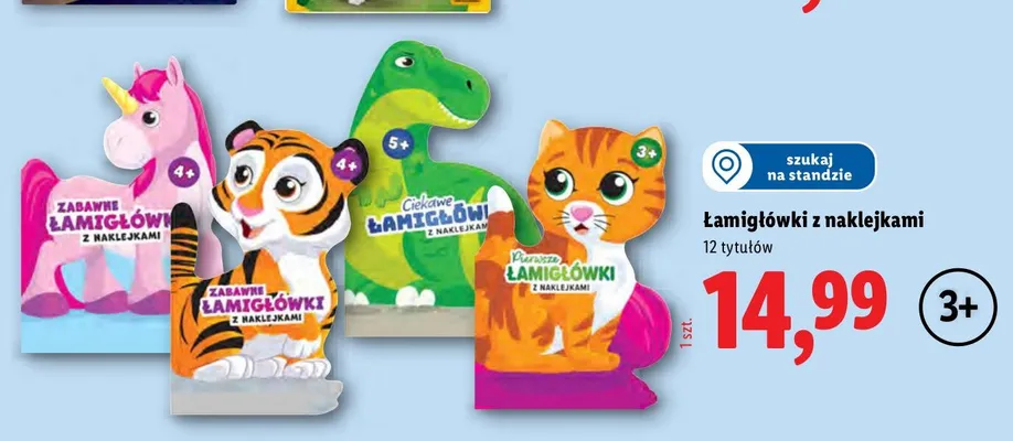 Książka Pierwsze Łamigłówki z naklejkami promocja w Lidl