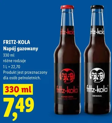 Napój gazowany Fritz-Kola Original promocja w Lidl