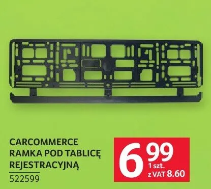 Ramka pod tablice rejestracyjną CarCommerce promocja w Selgros