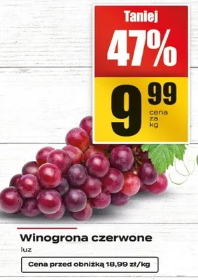 Winogrona czerwone promocja w Supeco
