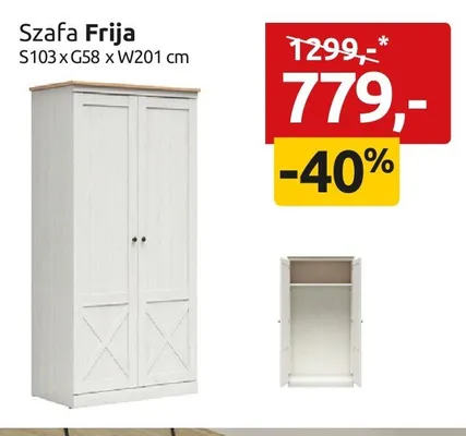Szafa Frija S103xG58xW201cm promocja w Black Red White