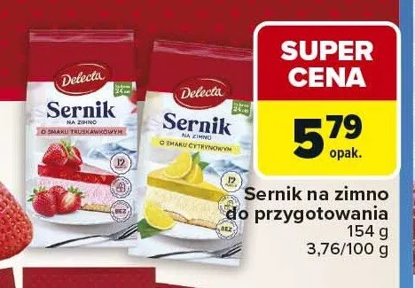 Sernik na zimno do przygotowania Delecta promocja w Carrefour