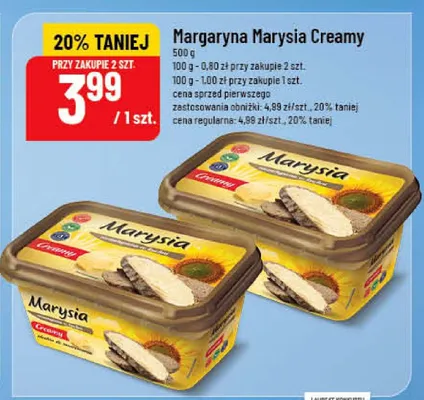 Margaryna Marysia Creamy promocja w POLOmarket