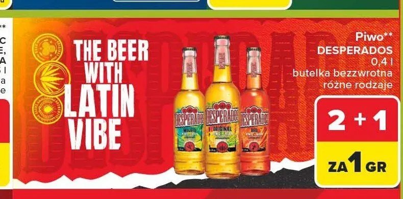 Piwo Desperados Original promocja w Carrefour Market