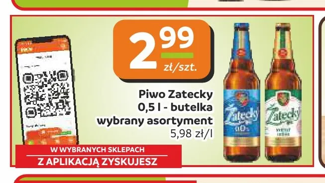 Piwo bezalkoholowe Zatecky promocja w Gama