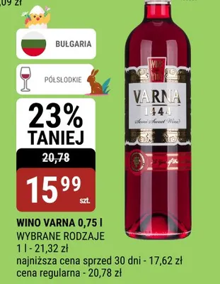 Wino Varna wybrane rodzaje promocja w bi1