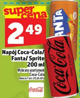 Napój Coca-Cola/Fanta/Sprite promocja w TOPAZ