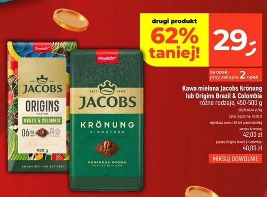 Kawa mielona Jacobs Krönung promocja w Dealz