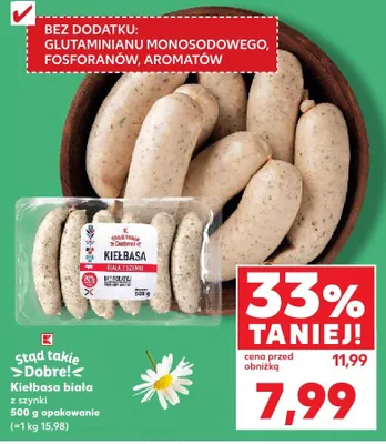 Kiełbasa biała z szynki promocja w Kaufland