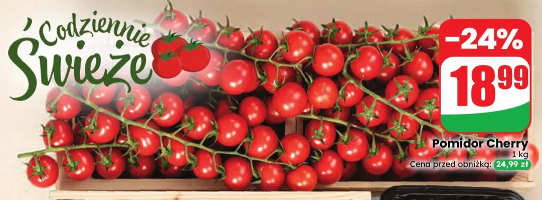 Pomidory cherry promocja w Dino