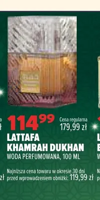 Woda perfumowana Lattafa Khamrah Dukhan promocja w Drogerie Natura