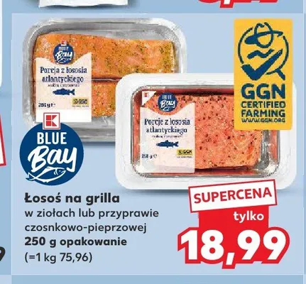 Łosoś na grilla w przyprawie czosnkowo-pieprzowej Blue Bay promocja w Kaufland