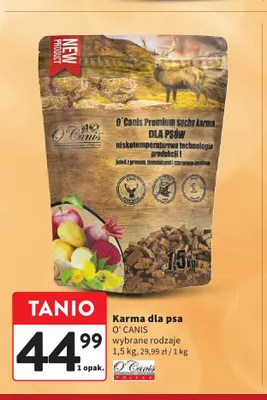 Karma dla psa O'Canis promocja w Intermarche