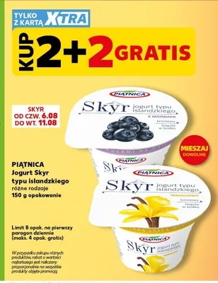 Jogurt Skyr typu islandzkiego waniliowy Piątnica promocja w Kaufland