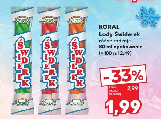 Lody Świderek Koral promocja w Kaufland