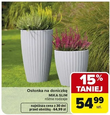 Osłonka na doniczkę Mika Slim różne rodzaje promocja w Carrefour